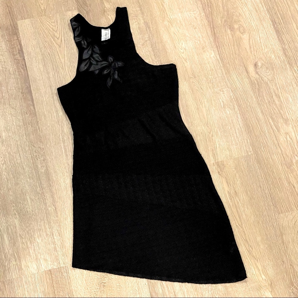 Free People Asymmetrical Black tunic Razor Back